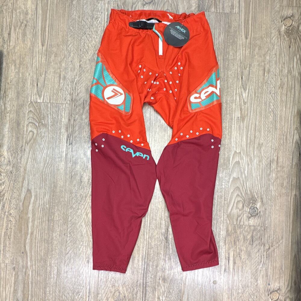 Seven MX Annex Motocross Pants Coral Orange Maroon Riding Gear NWT